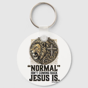 Jesus Is Coming Back Lion Cross Christian Shirt Keychain