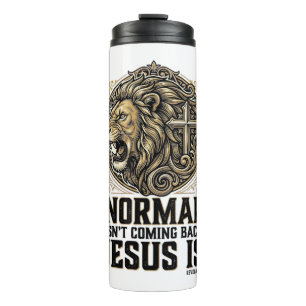 Jesus Is Coming Back Lion Cross Christian Shirt Thermal Tumbler