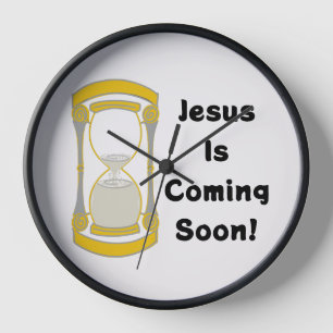 Jesus Is Coming Soon Gold   Clock