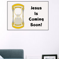 Jesus Is Coming Soon Gold Hourglass