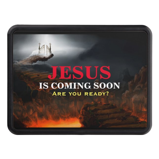 JESUS IS COMING SOON TRAILER HITCH COVER (Front)