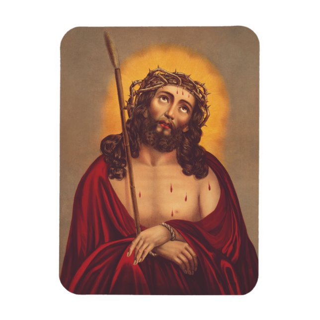 Jesus is crowned with a crown of thorns magnet (Vertical)