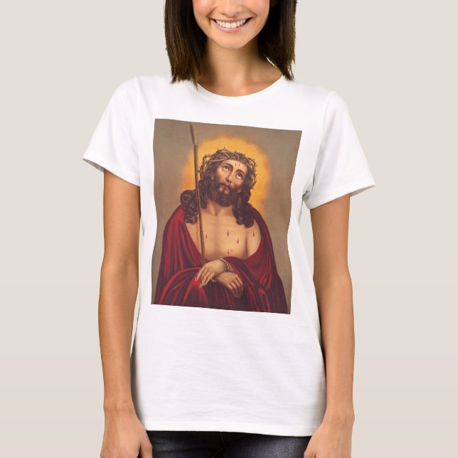 Jesus is crowned with a crown of thorns T-Shirt (Front)