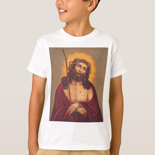 Jesus is crowned with a crown of thorns T-Shirt (Front)