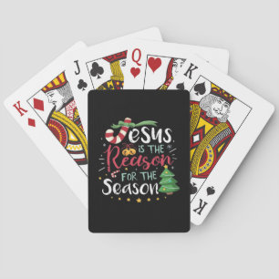 Jesus Is For Season Cane Christmas - Tis The Seaso Playing Cards
