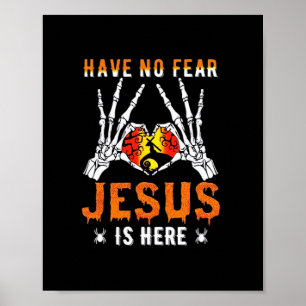 Jesus Is Heart Skeleton Hand  Poster