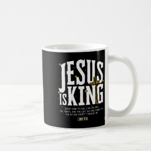 Jesus Is King Bible Verse John 14_6 Christian God Coffee Mug
