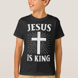 Jesus Is King Christian Faith Cross T-Shirt