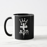 Jesus is King Christian Religious Faith Cross