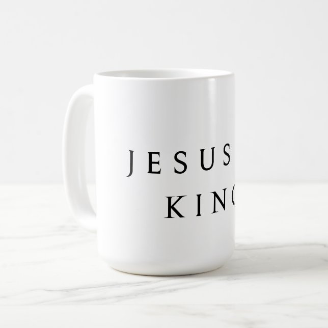 JESUS IS KING Hoodie Coffee Mug (Front Left)