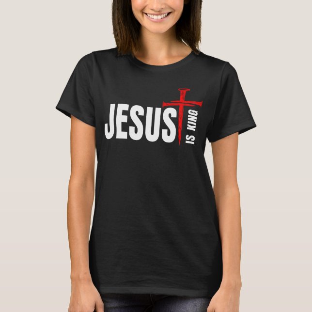 Jesus is King Retro Style Tee (Front)