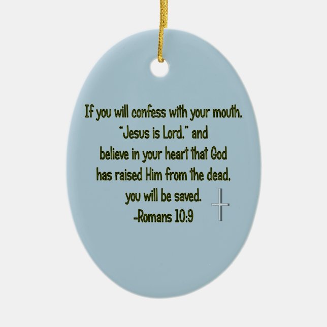 Jesus Is Lord Ceramic Ornament (Front)