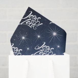 Jesus is Lord Christmas Christian Faith Space Tissue Paper
