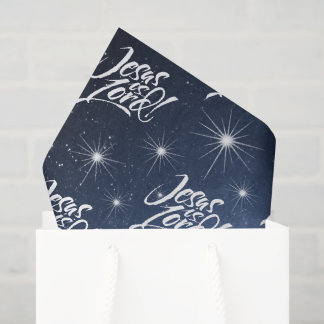 Jesus is Lord Christmas Christian Faith Space Tissue Paper