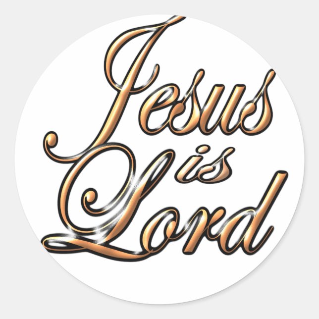 Jesus is Lord Classic Round Sticker (Front)