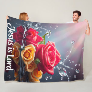 Jesus is Lord - Fleece Blanket, 60"x80" Blanket