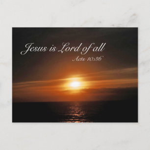 Jesus is Lord of all Postcard