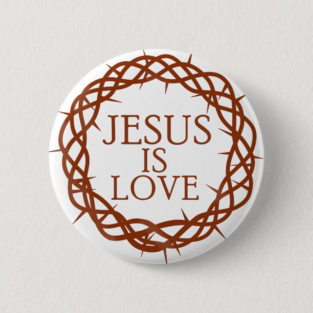 Jesus is Love 2 Inch Round Button (Front)