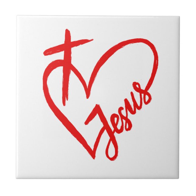 Jesus is love and life  tile (Front)