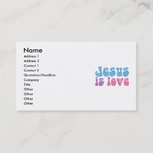 Jesus Is Love Business Card
