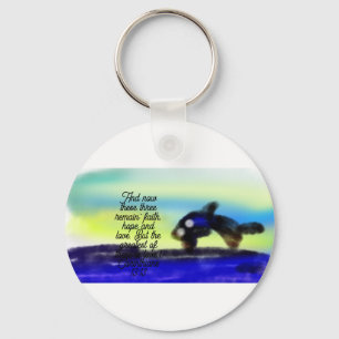 jesus is love keychain