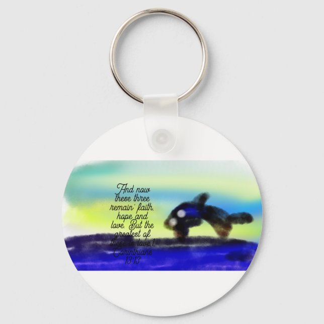 jesus is love  keychain (Front)