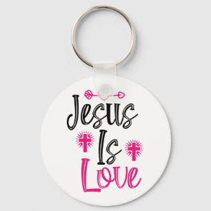 Jesus Is Love Keychain