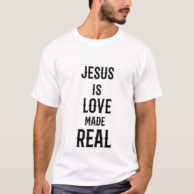 Jesus is Love Made Real Royal Luxury T-Shirt  (Front)