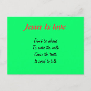 Jesus is love postcards
