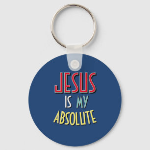 JESUS Is My Absolute Christian Faith Quote Keychain