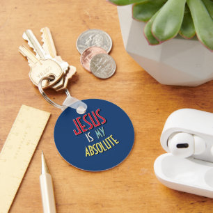 JESUS Is My Absolute Christian Faith Quote Keychain