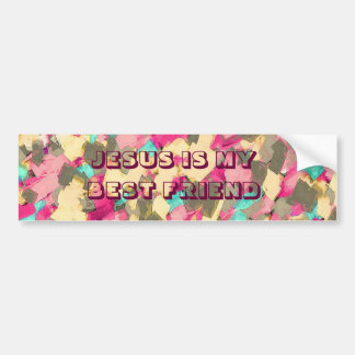 JESUS IS MY BEST FRIEND BUMPER STICKER