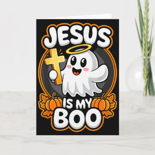 Jesus Is My Boo Christian Faith Fall-o-ween Cute G Card