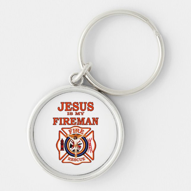 JESUS IS MY FIREMAN KEYCHAIN (Front)