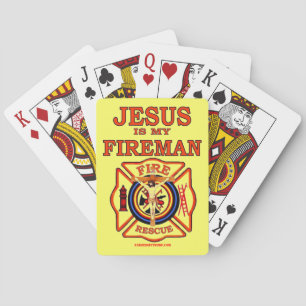JESUS IS MY FIREMAN PLAYING CARDS