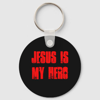 "Jesus Is My Hero" keychain