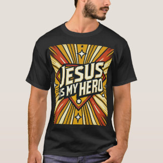 Jesus is my Hero men's superhero comic design  T-Shirt