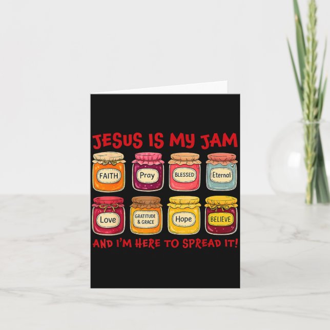 Jesus Is My Jam And Im Here To Spread Christian Bi Card (Front)
