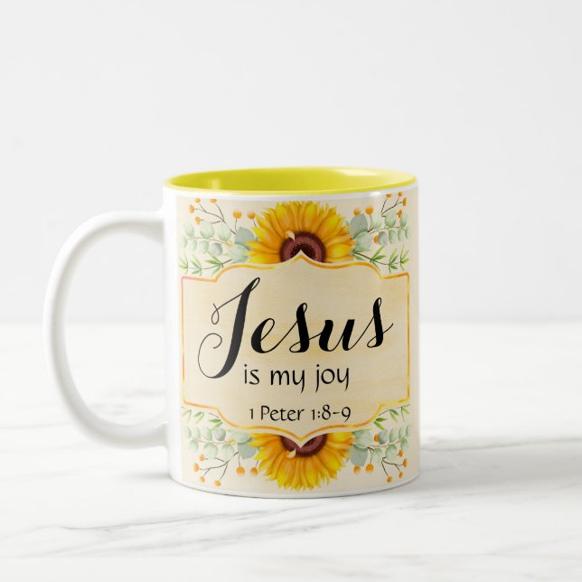 Jesus is my Joy Two-Tone Coffee Mug (Left)