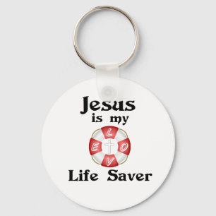 Jesus is my life saver keychain