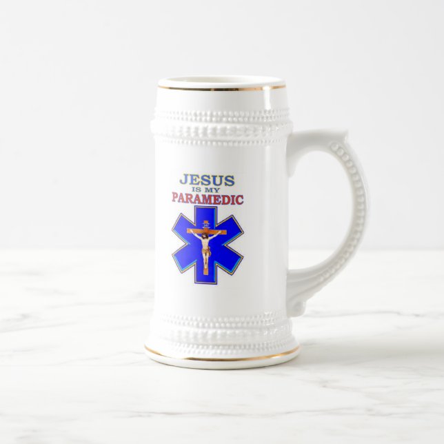 JESUS IS MY PARAMEDIC BEER STEIN (Right)