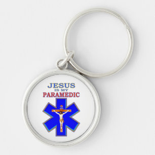JESUS IS MY PARAMEDIC KEYCHAIN