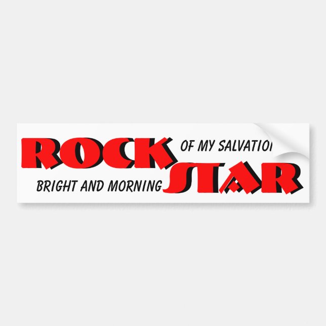 Jesus is My Rock Star Bumper Sticker (Front)
