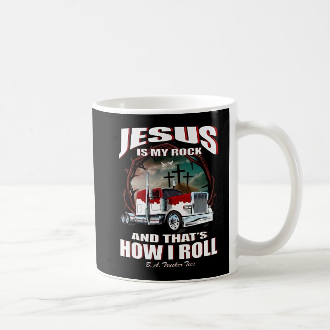 Jesus Is My Rock Trucker Mug (Right)