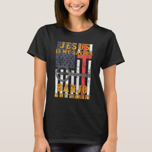 Jesus Is My Saviour Banjo Is My Therapy Hoodie Lon T-Shirt
