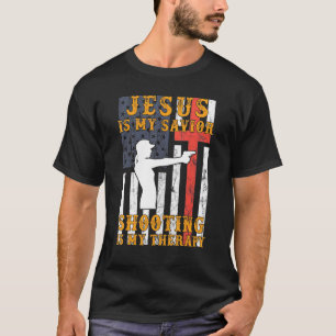 Jesus Is My Saviour Shooting Is My Therapy Hoodie  T-Shirt