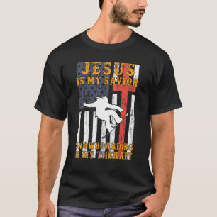Jesus Is My Saviour Snowboarding Is My Therapy Hoo T-Shirt