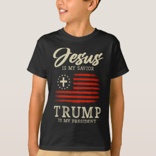 Jesus Is My Saviour Trump Is My President 2024 Usa T-Shirt