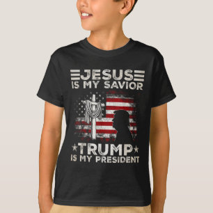 Jesus Is My Saviour Trump Is My President 2024 Usa T-Shirt