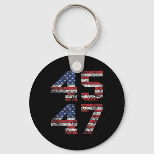 Jesus Is My Saviour Trump Is My President American Keychain